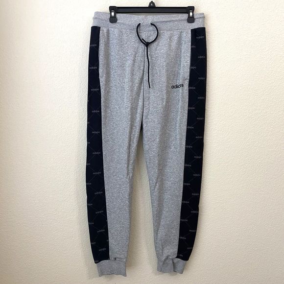 Adidas Sweatpants Mens Size Medium EI6252 Linear Track Trouser Grey - Picture 1 of 8